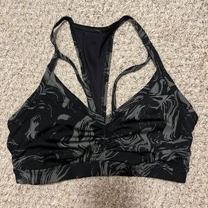 Gymshark Stylish Black and Gray Sports Bra